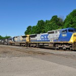 CSX and Norfolk Southern in unusual locomotive lashup