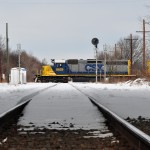 CSX locomotives push on through appointed rounds