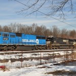 Rare Conrail blue grabs attention outside Port Reading yard