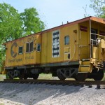 Former Chesapeake & Ohio caboose is part of Junction Park in Attalla Alabama